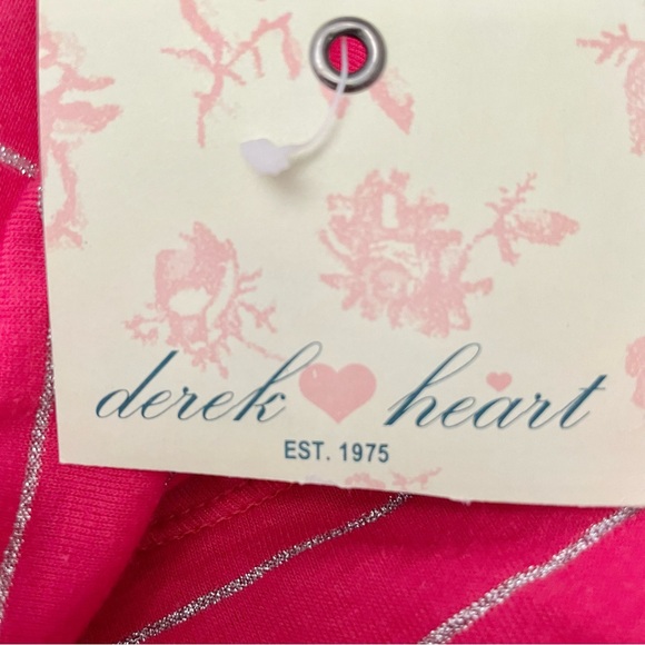 DEREK HEART Metallic Stripe Strapless Belted Top - Picture 5 of 5